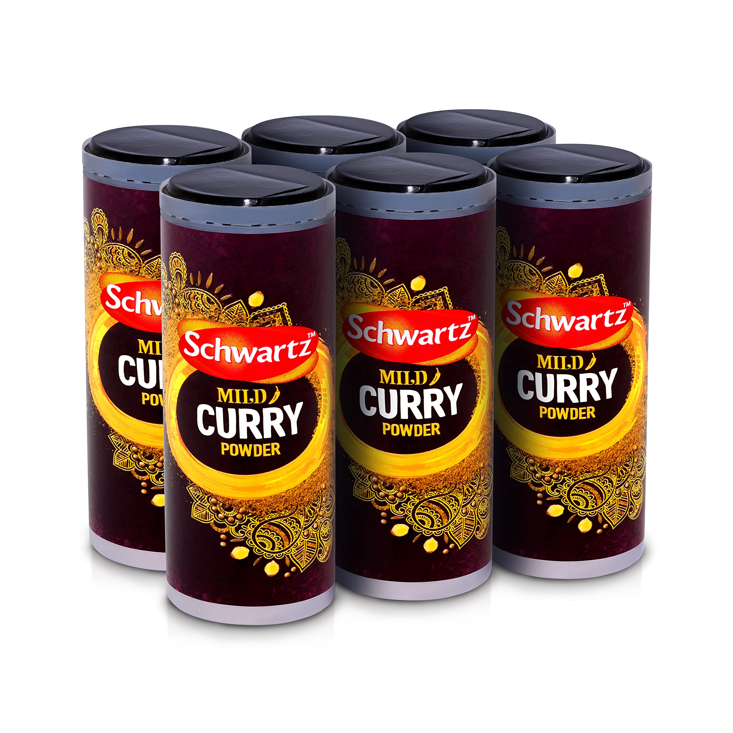 Schwartz Mild Curry Powder – Fragrant Spice Blend – 85g Drum | Pack of 6