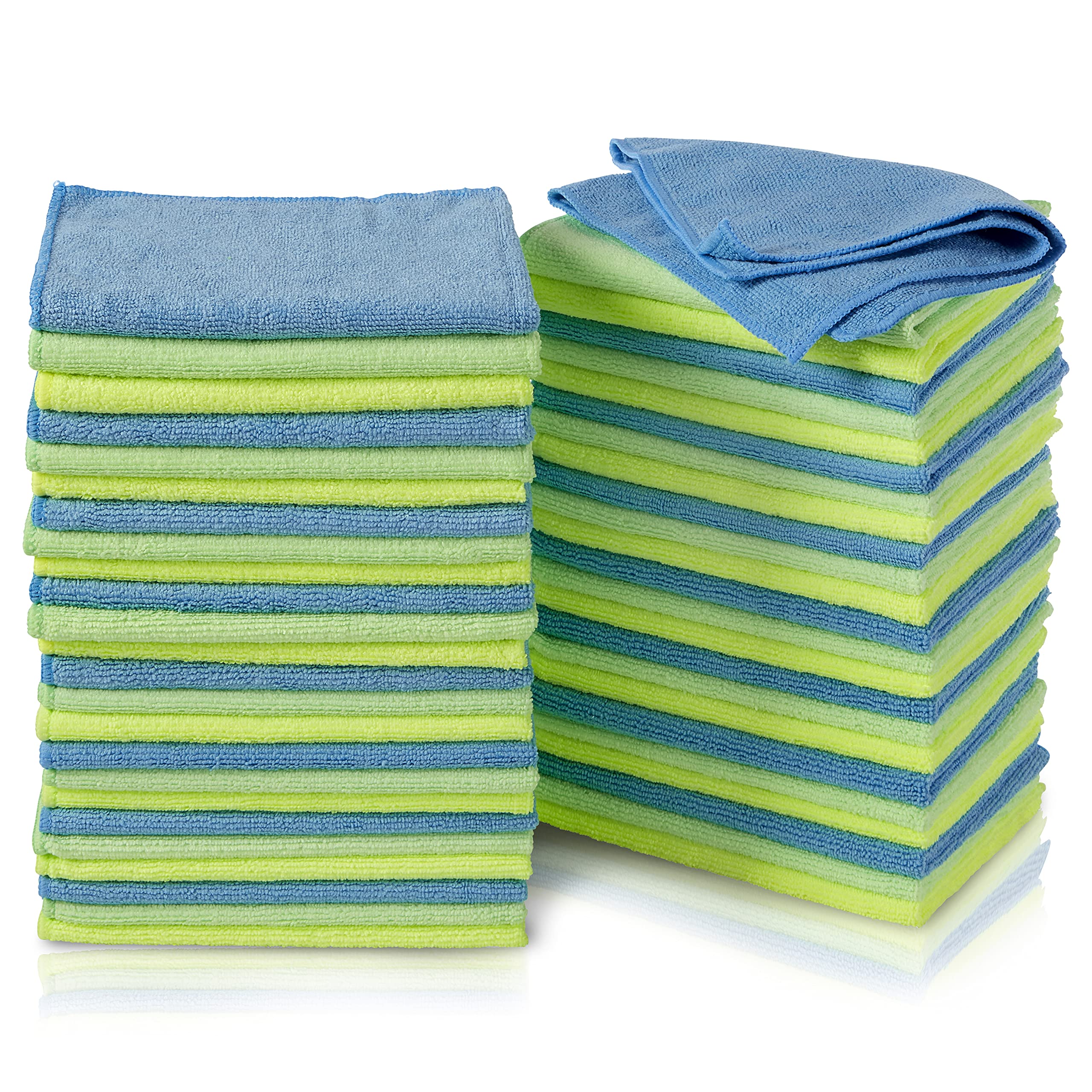 Zwipes Microfiber Cleaning Cloths – 48 Pack Reusable Absorbent Towels