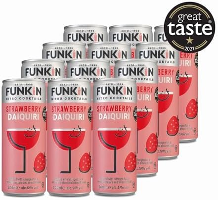 Funkin Strawberry Daiquiri Nitro Infused Canned Cocktails - 12 x 200ml