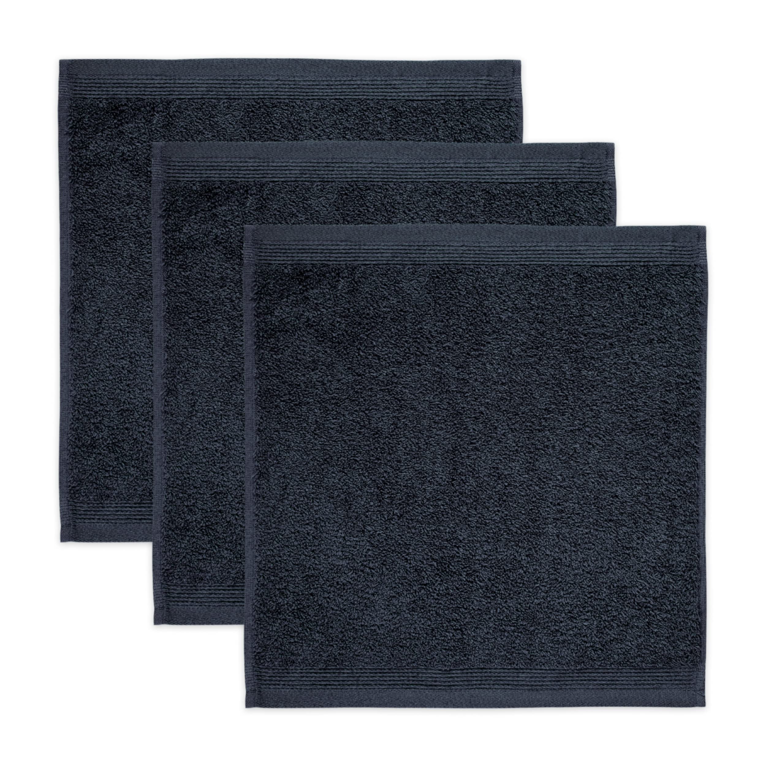 Möve Superwuschel Seiftuch 3er-Set – 100% Baumwolle, Dunkelgrau, 30x30 cm