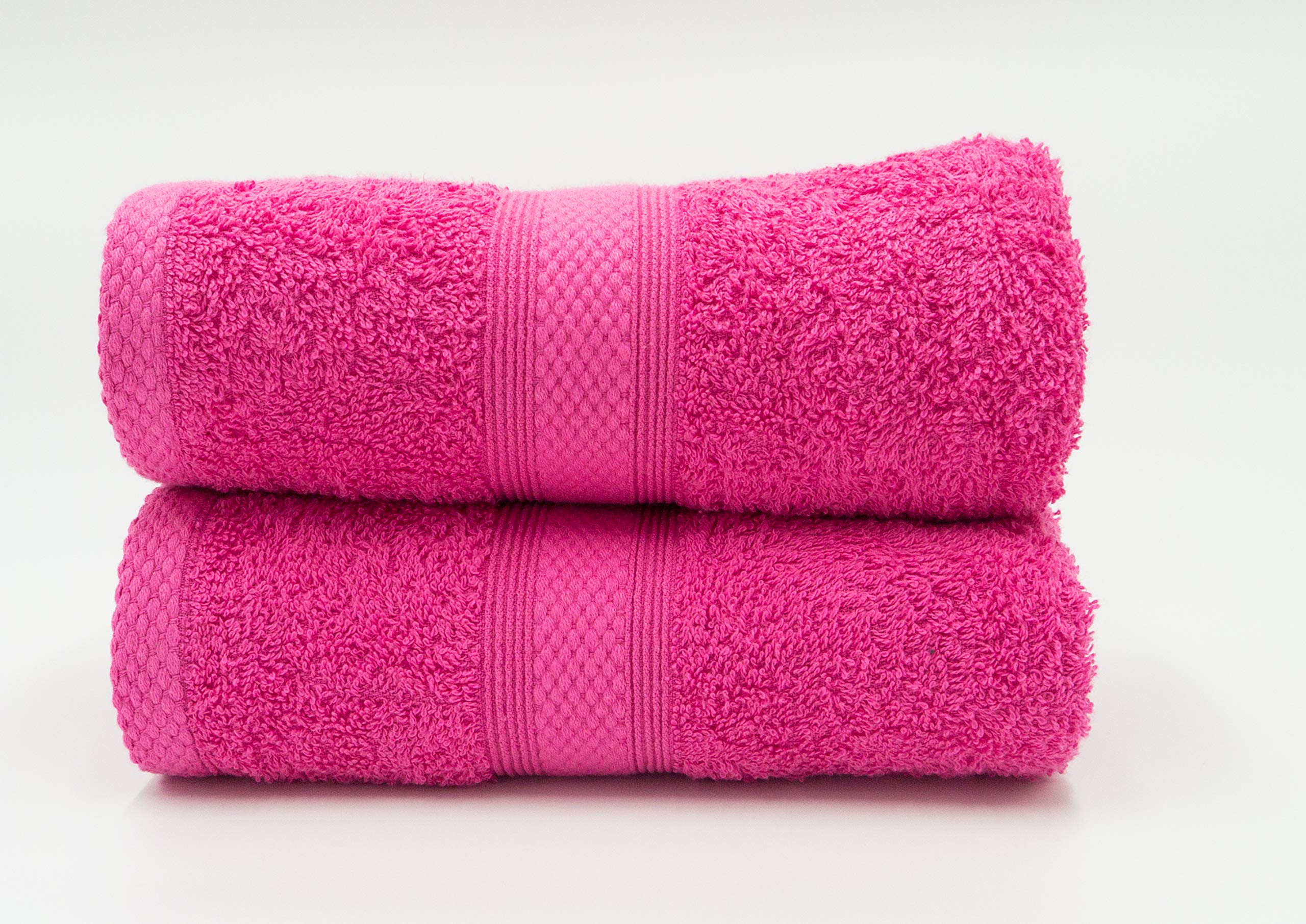 Lex's Linens Hot Pink Hand Towels – 100% Combed Cotton 500GSM (2 Pack)