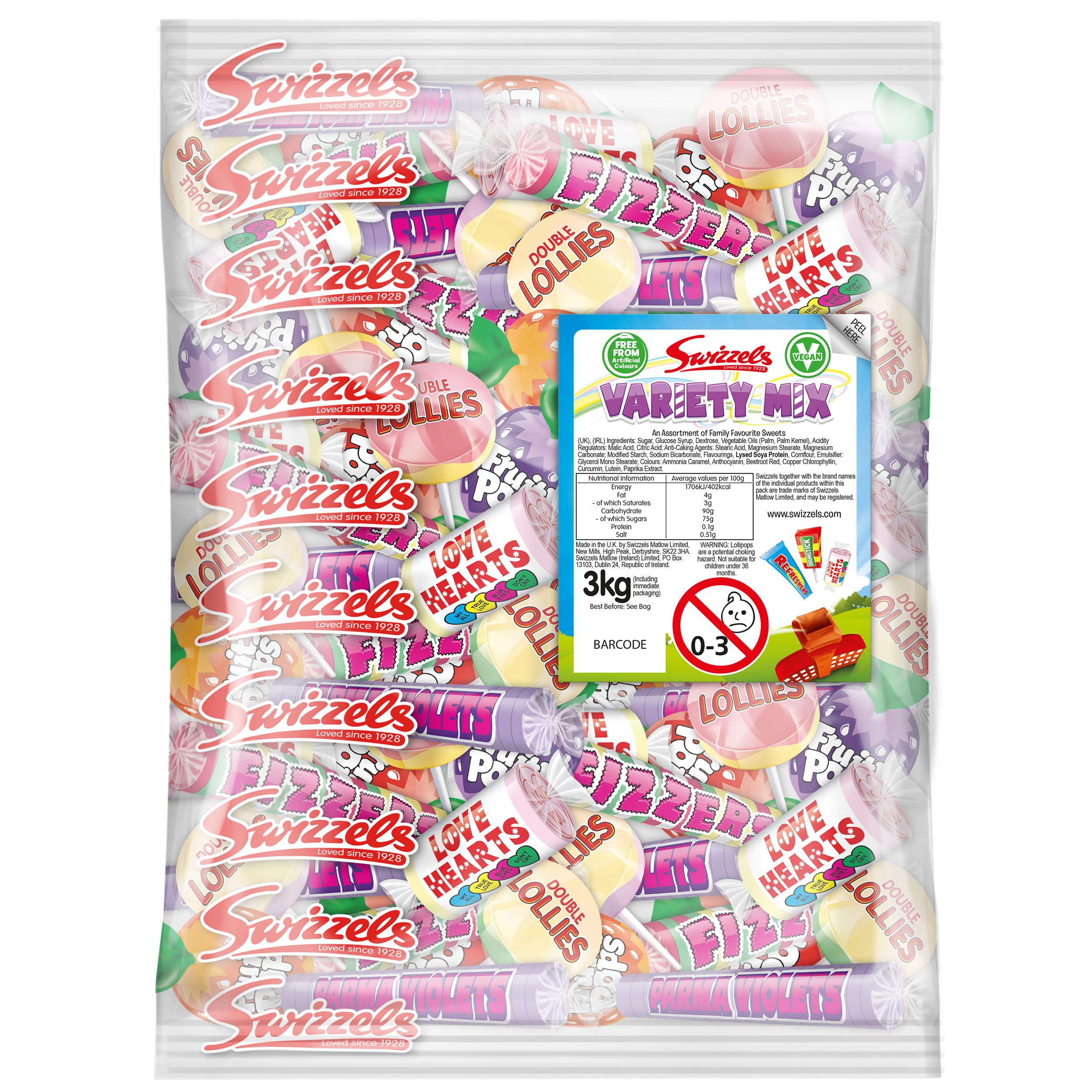 Swizzels Bulk Sweets Variety Mix | Vegetarian Lollipops & Candy | 3kg
