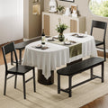 Feonase Dining Chairs Set of 4, Dining Room Chairs with 2 Ergonomic Chairs & 2 Benches, MDF Board and Metal Frame, Kitchen Chairs for Home, Apartment - image 1