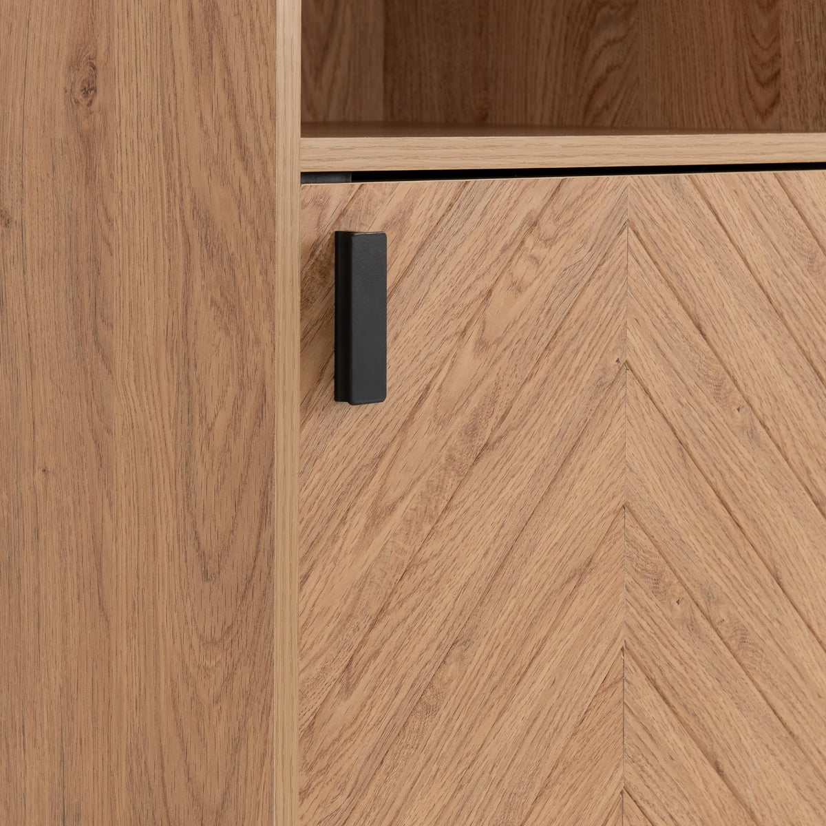 Seconique Leon 2 Drawer 2 Shelf Cabinet in Medium Oak Effect - image 3