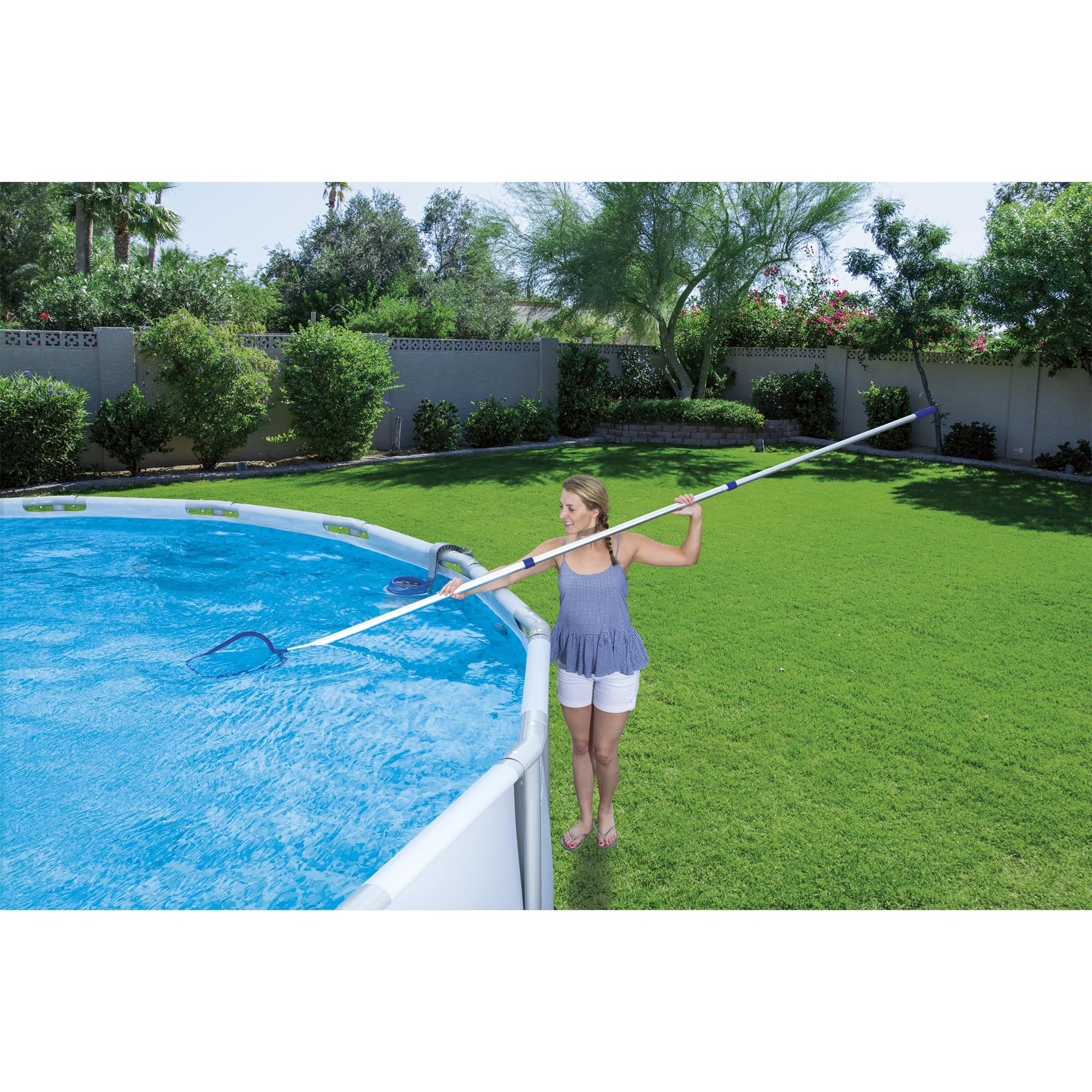 Bestway Deluxe Pool Maintenance Kit with Vacuum and Skimmer Net – Blue