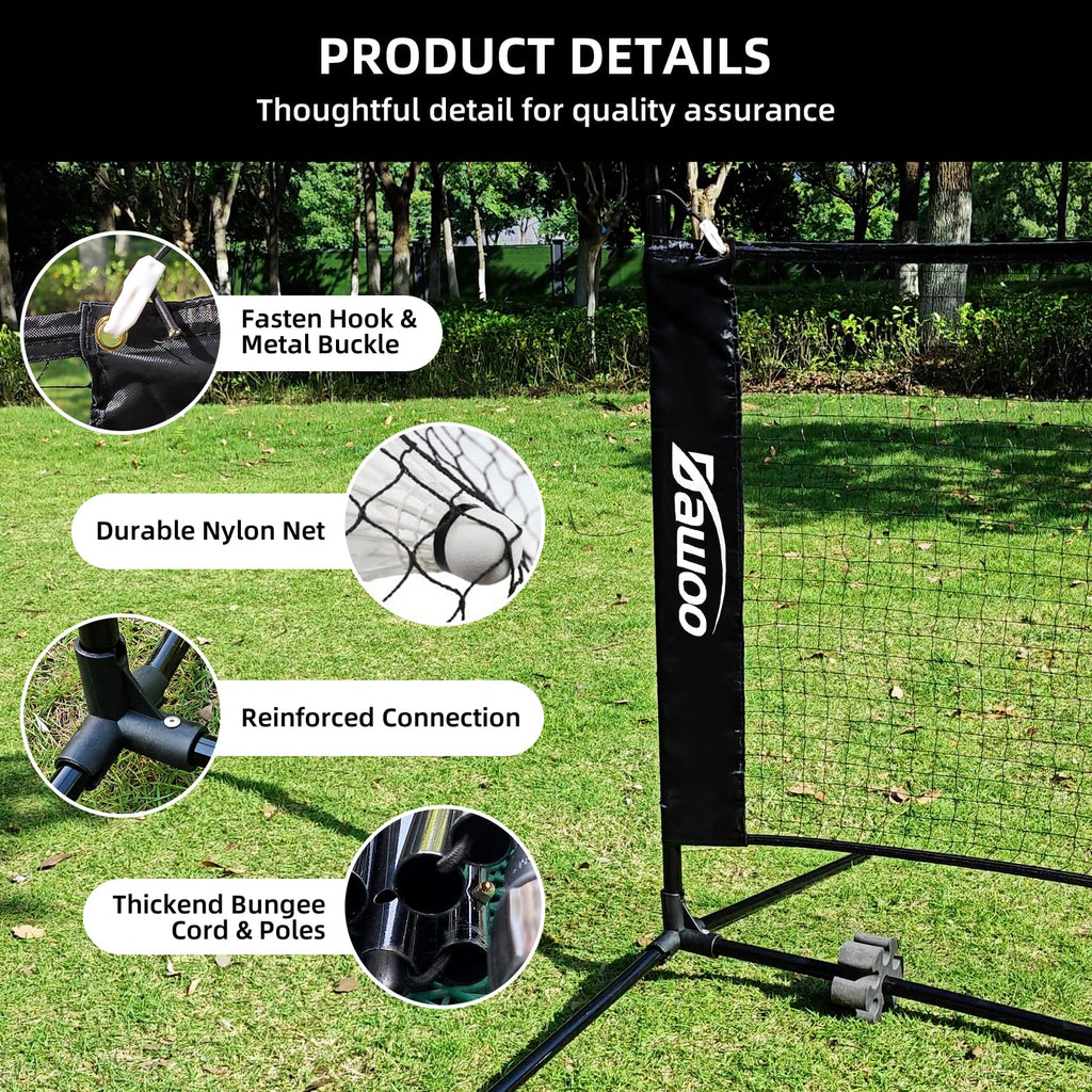 DAWOO 3M Portable Sports Net | Adjustable Tennis & Badminton Set