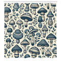 Abakuhaus Mushroom Shower Curtain | Boho Woodland Fabric Decor | 175x200cm