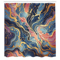 Abakuhaus Waterproof Shower Curtain | Swirling Lines Fabric Decor | 175x200cm