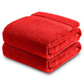 Towelogy Egyptian Cotton Super Jumbo Bath Sheet - Wine Red (2 Pack)