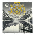 Abakuhaus Lake Mandala Mountain Shower Curtain | Waterproof Fabric, 175x200cm