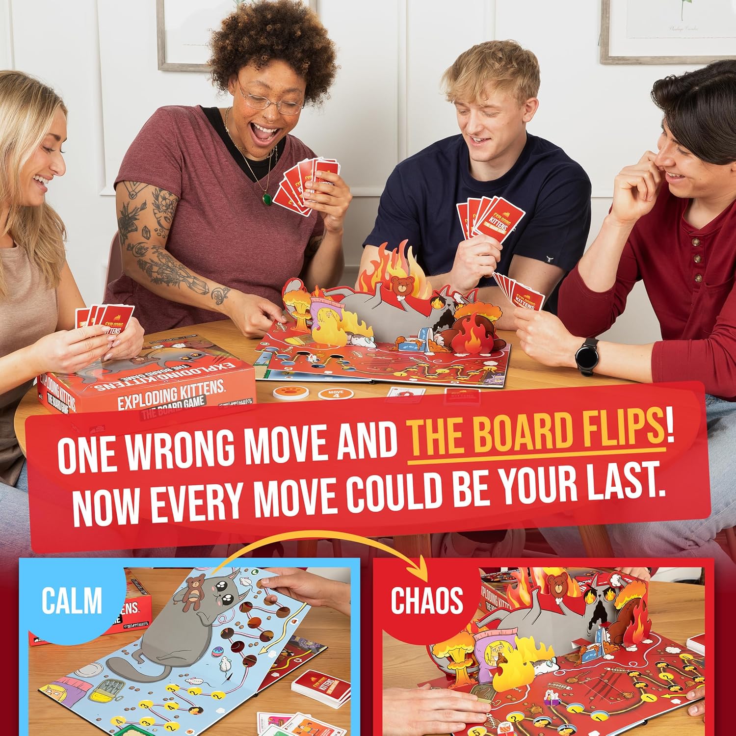 Exploding Kittens Strategy Board Game – Family Party Game for 2-6 Players