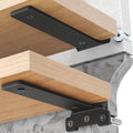 Yeabett 10cm Floating Shelf Brackets – 4 Pack Heavy Duty Black Metal