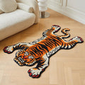 Tibetan Tiger Quilted Rug – Washable Non-Slip Long Pile Rug