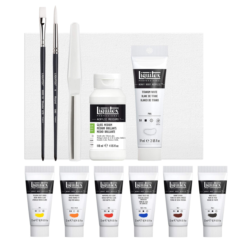 Liquitex Professional Heavy Body Acrylic Paint Starter Set, 12 Pieces