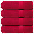 Infinitee Xclusives 100% Cotton Bath Towels Set of 4 - Burgundy (70x140cm)