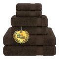 Cotton Paradise 6-Piece Turkish Cotton Bathroom Towel Set | Brown