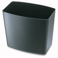 Officemate 2200 Series Executive Plastic Waste Bin Basket, 20 Quart Capacity, 13.625 x 8.5 x 12.75 Inches, Black 22262