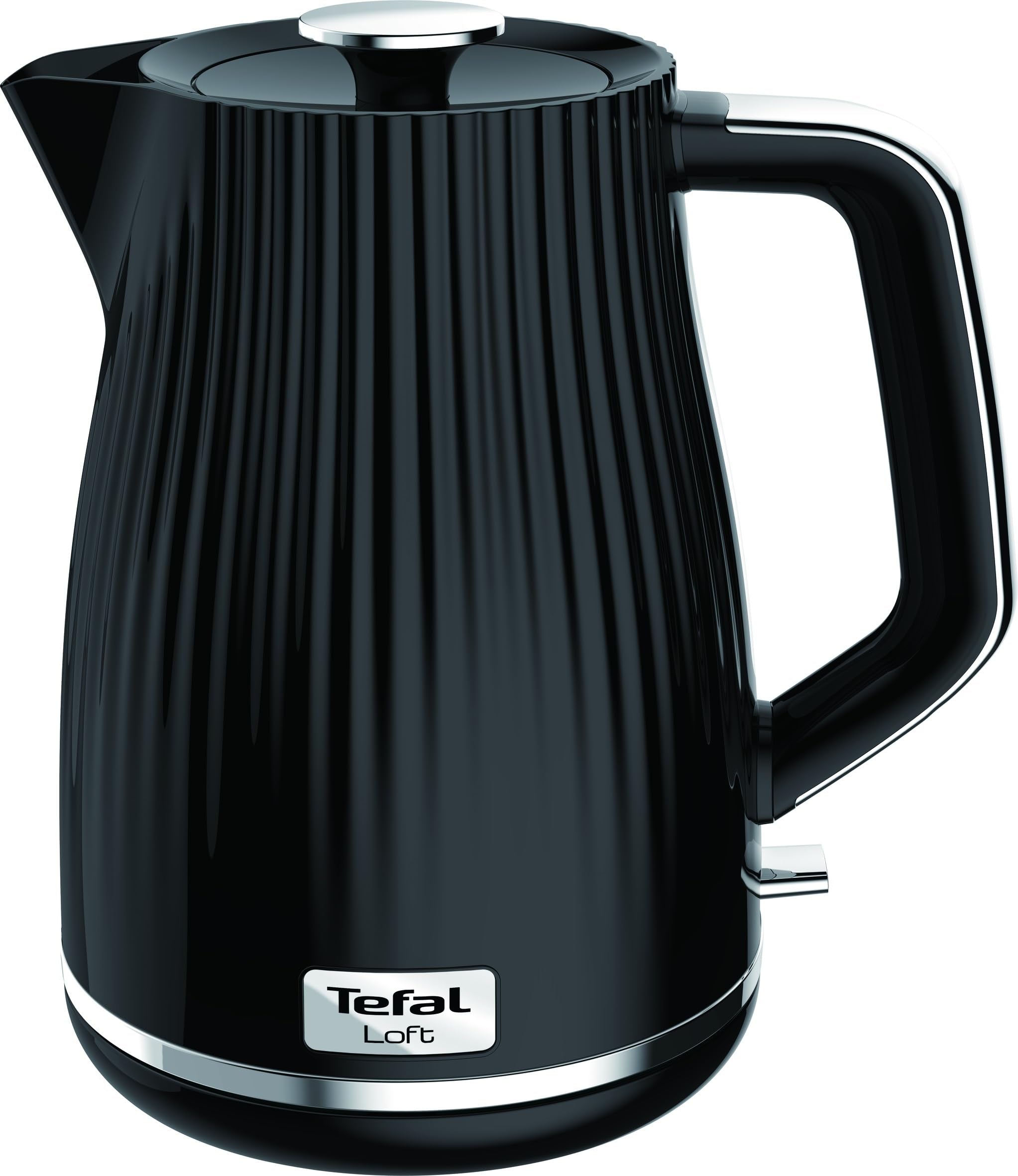 Tefal Loft Electric Kettle – 1.7L Fast Boil 3000W Cordless Design, Black