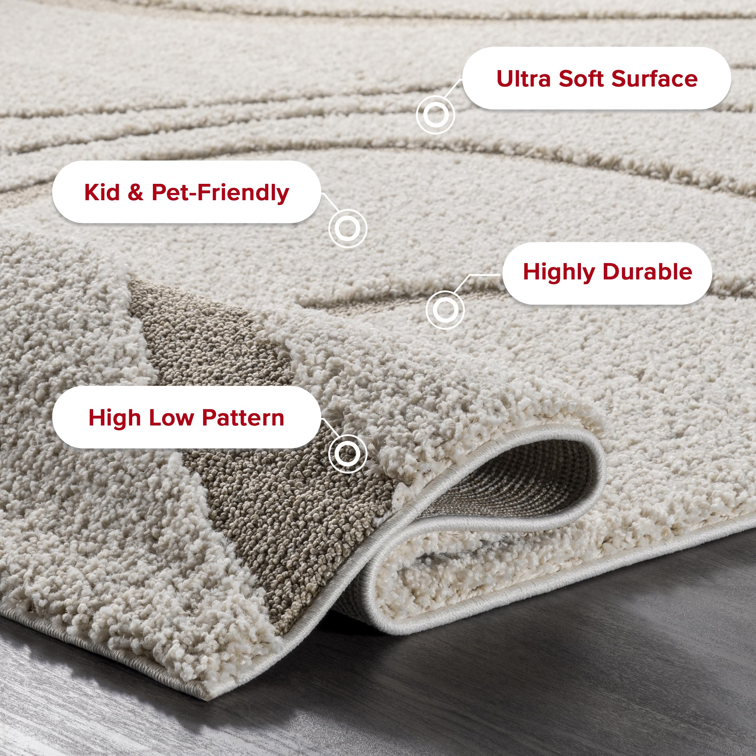 nuLOOM Carolyn Shag Runner Rug – 2'8" x 12' Soft Plush Cream Carpet
