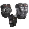 Triple 8 Saver Series 3-Piece Pad Set | Knee, Elbow & Wrist Guards, Black