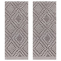 HMETOL Geometric Pattern Cotton Decorative Soft Absorbent Hand Towels