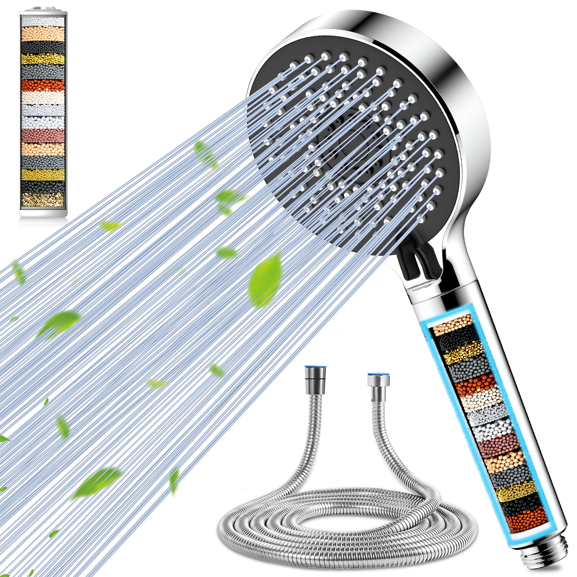 Magichome 20 Stage Filter Shower Head with 1.5m Hose - 5 Spray Modes