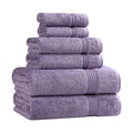 Jolof Store 6-Piece Cotton Towel Set | 600 GSM Royal Purple Luxury