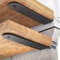 WELDUN 6 Pack Heavy Duty Metal Floating Shelf Brackets, 20cm Black