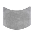 Jolof Store Chenille Curved Bath Mat | Non-Slip Grey Microfibre Rug