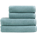 Christy Brixton 4-Piece Bath Towel Set | 100% Cotton Textured Weave