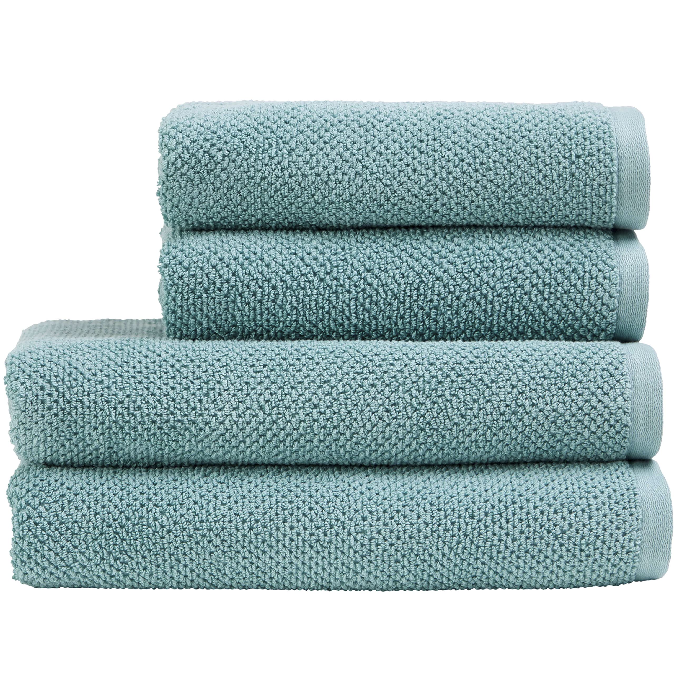 Christy Brixton 4-Piece Bath Towel Set | 100% Cotton Textured Weave