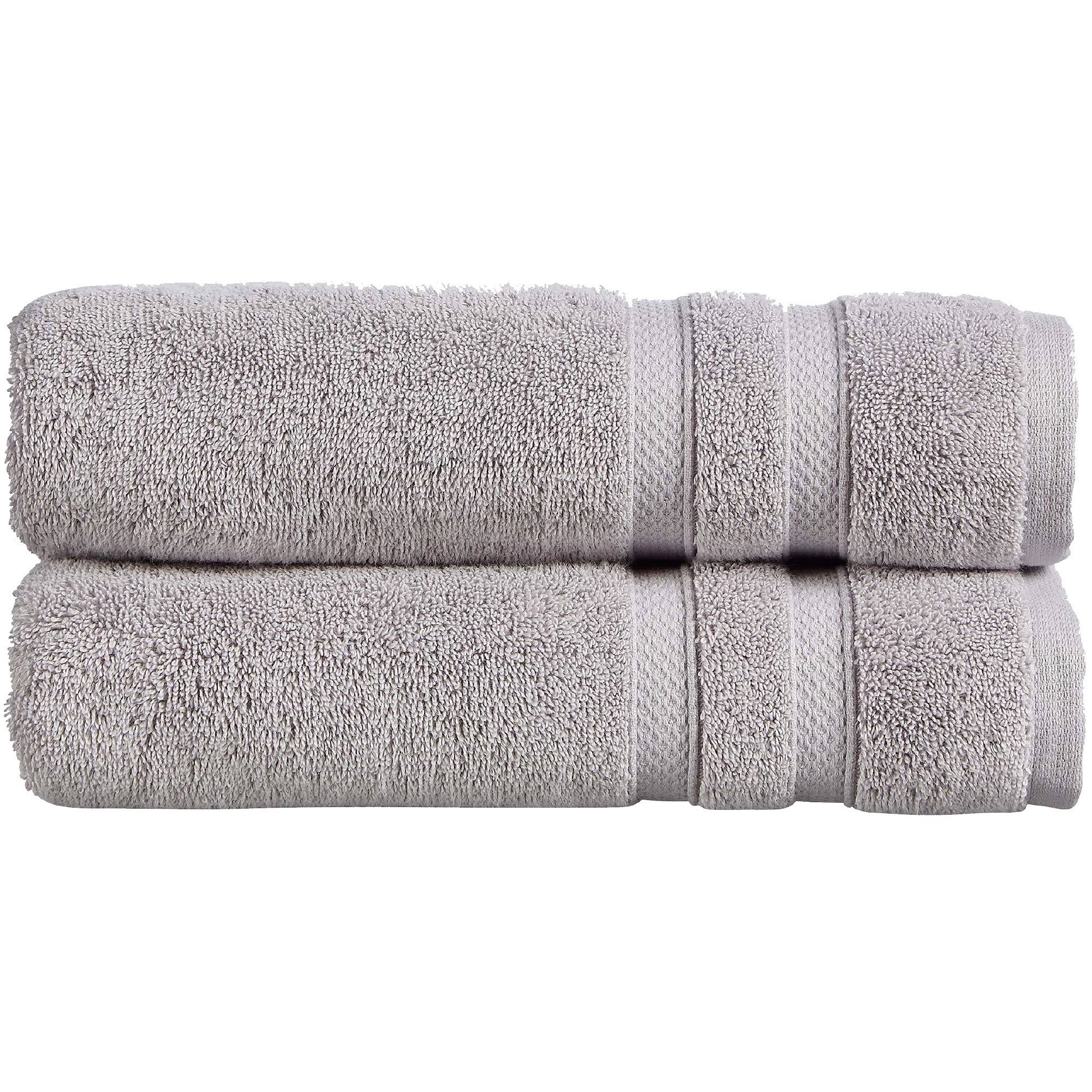 Christy Chroma Grey Bath Towels – Set of 2 Heavyweight 675GSM Cotton
