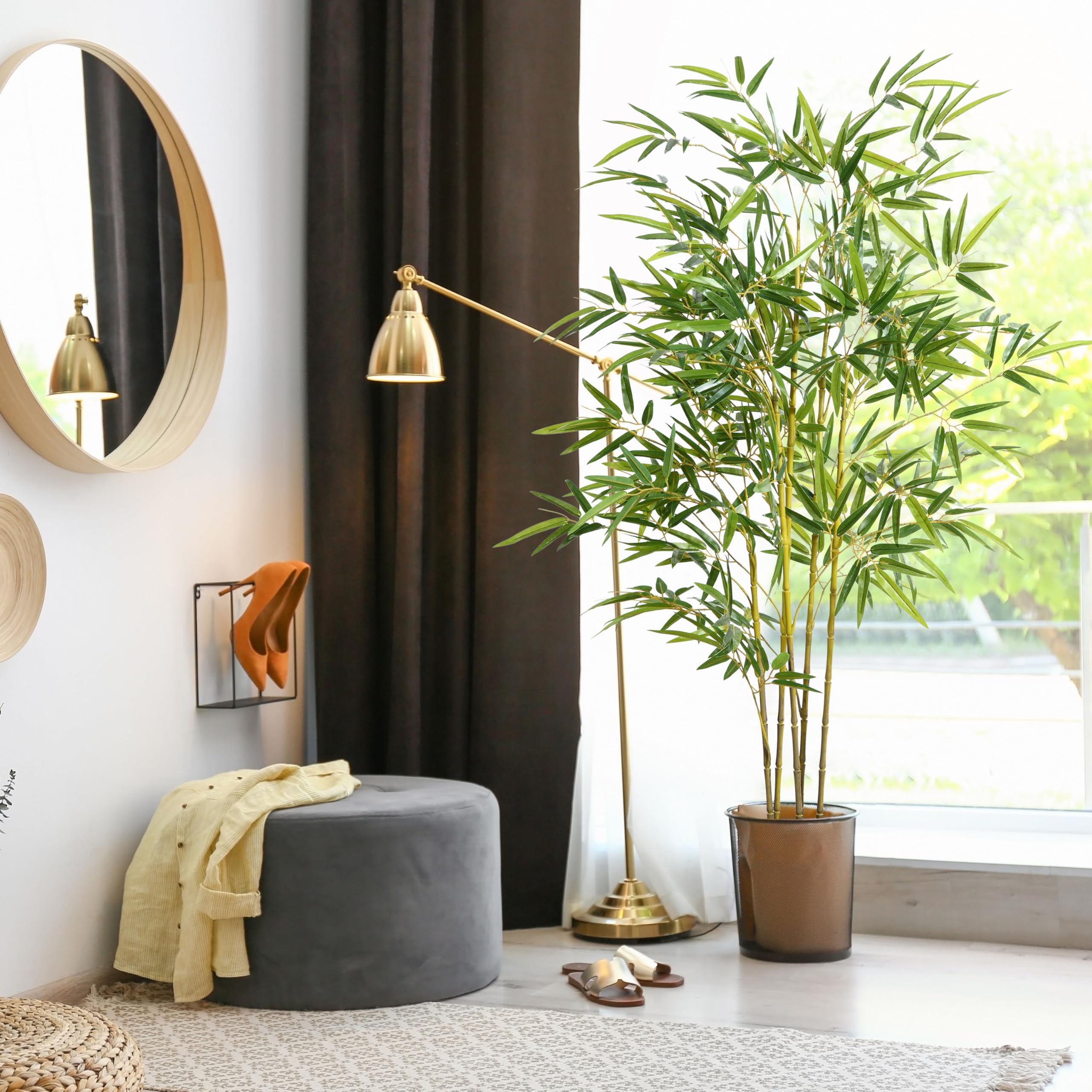 Kazeila 140cm Artificial Bamboo Tree | Realistic Faux Plant with Pot