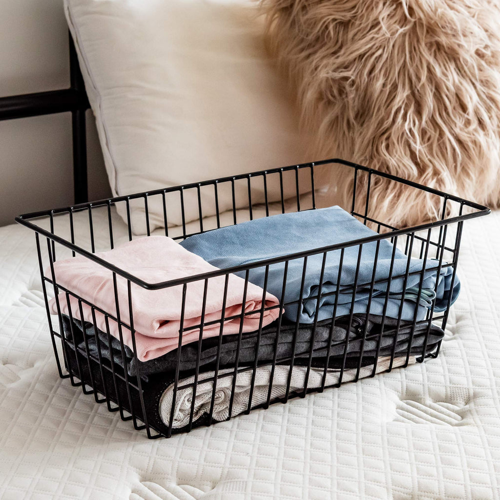 SANNO Freezer Basket Wire Organizer Storage Baskets Storage Bin Baskets for Organizing Kitchen Cabinets, Pantry, Freezer - image 5