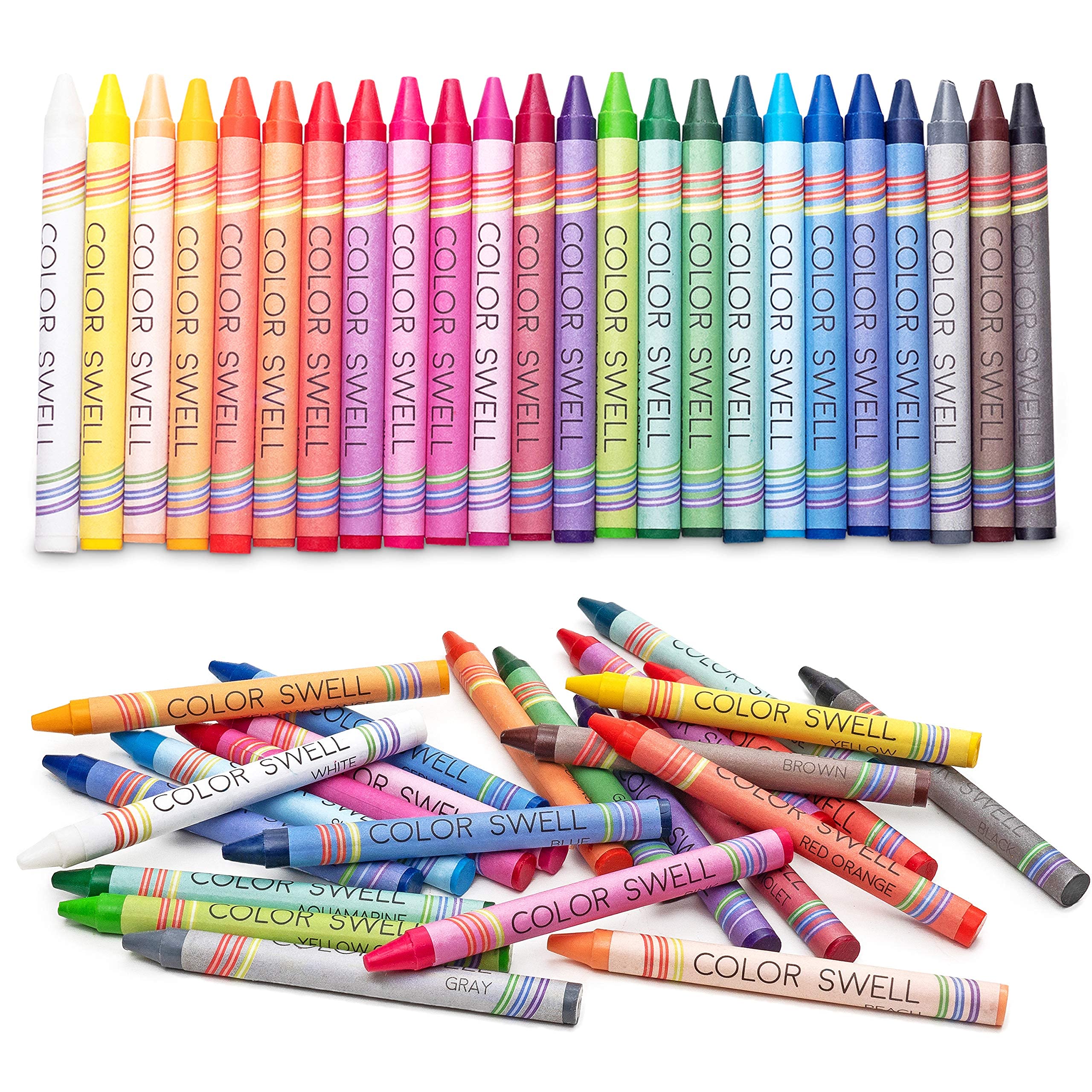 Color Swell Bulk Crayons | 36 Boxes of 24 Nontoxic Classroom Art Supplies