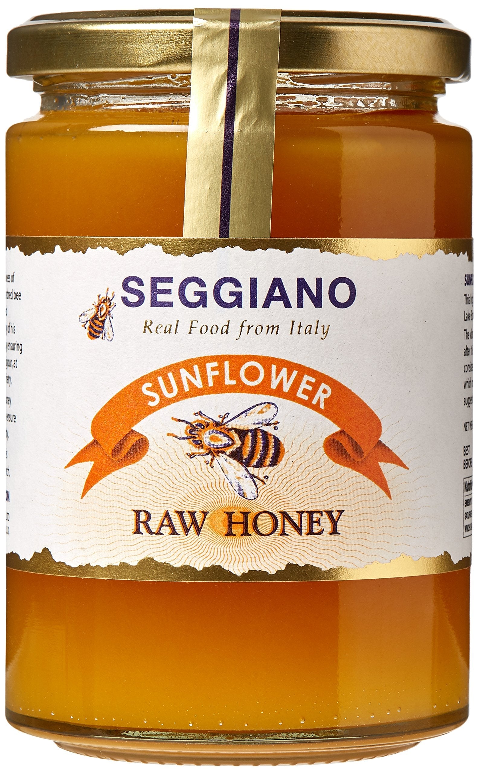 Seggiano Raw Sunflower Honey – 500g Cold Extracted Italian Honey