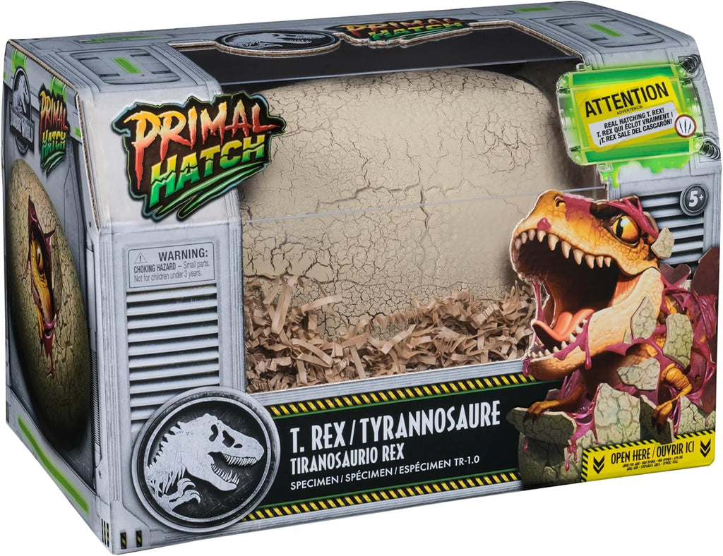 Jurassic World Primal Hatch Interactive T-Rex Dinosaur Toy by Snaps