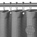 KAIMEIYU Waffle Shower Curtain | Waterproof Heavy Duty Grey Bath Decor