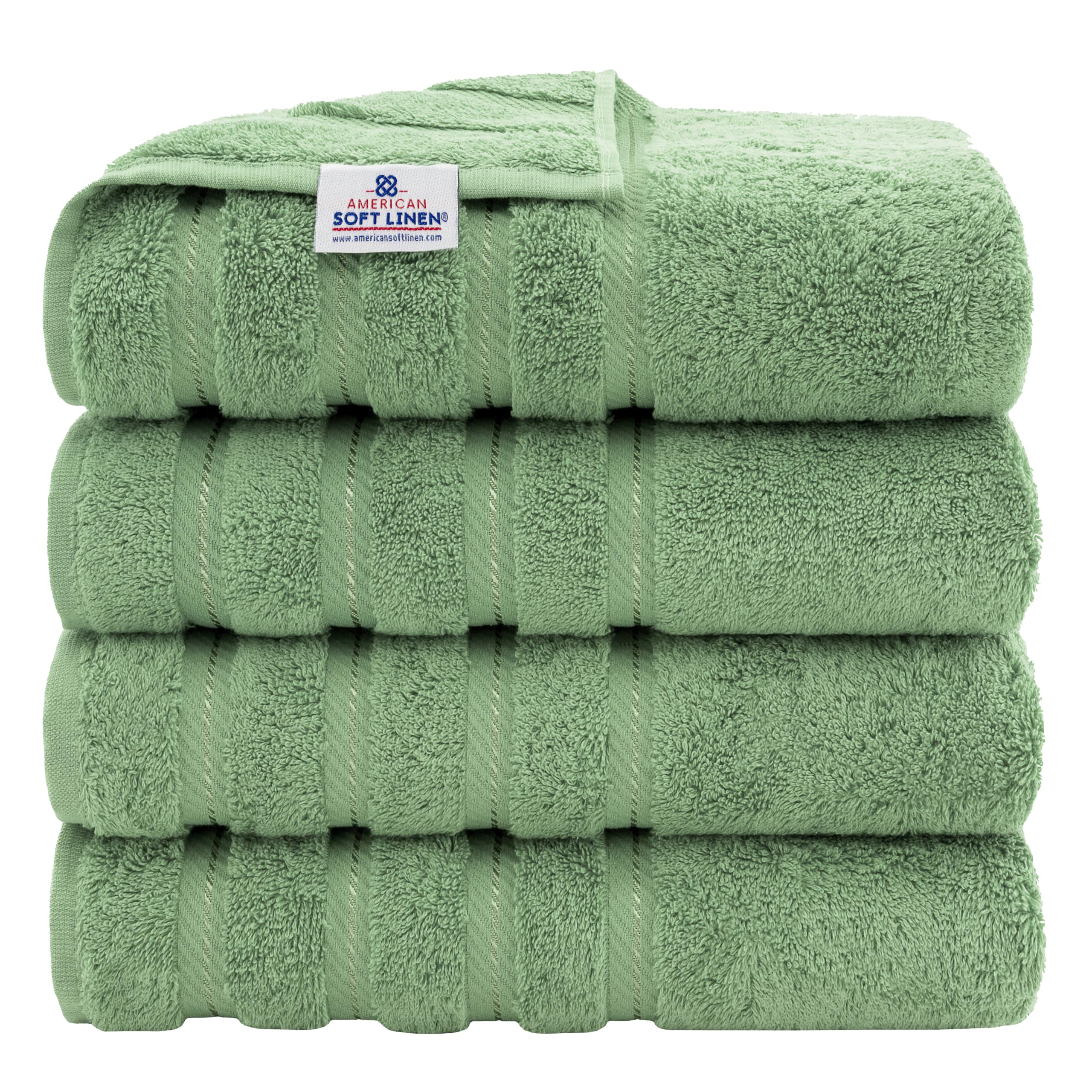 American Soft Linen 4-Piece Bath Towel Set | 100% Turkish Cotton