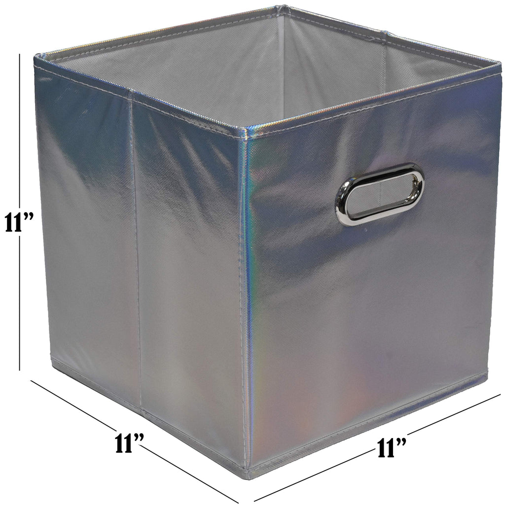Handy Laundry Foldable Cube Storage Bins - 6 Pack Decorative Fabric Storage are Collapsible & Great Organizer for Shelf, Closet - image 2
