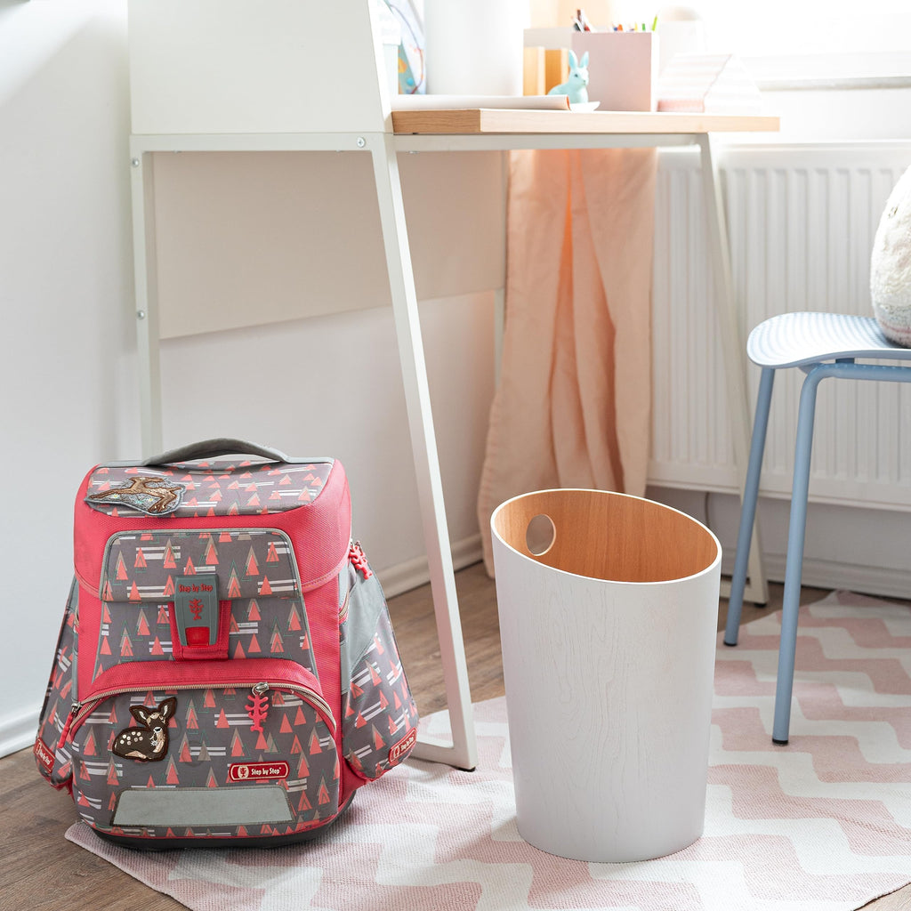 Kazai Bennet Real Wood Veneer Paper Bin – Oak Minimalist Waste Basket