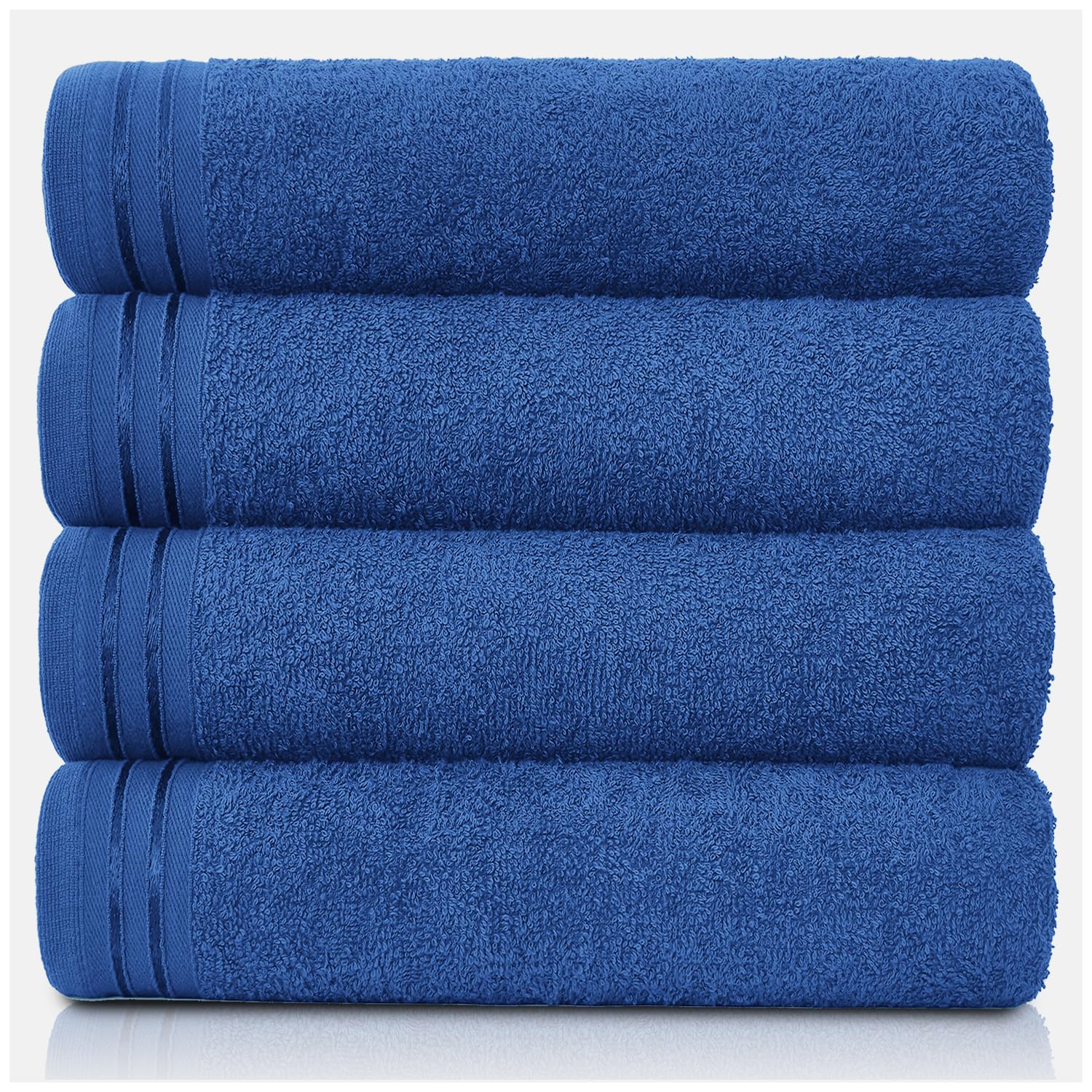 GC Gaveno Cavailia Egyptian Cotton Bath Sheets - 4 Pack Royal Blue