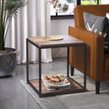 DHP Furniture Quincy End & Side Table, Weathered Oak Look, 49 x 48 x 55cm WxDxH - image 1
