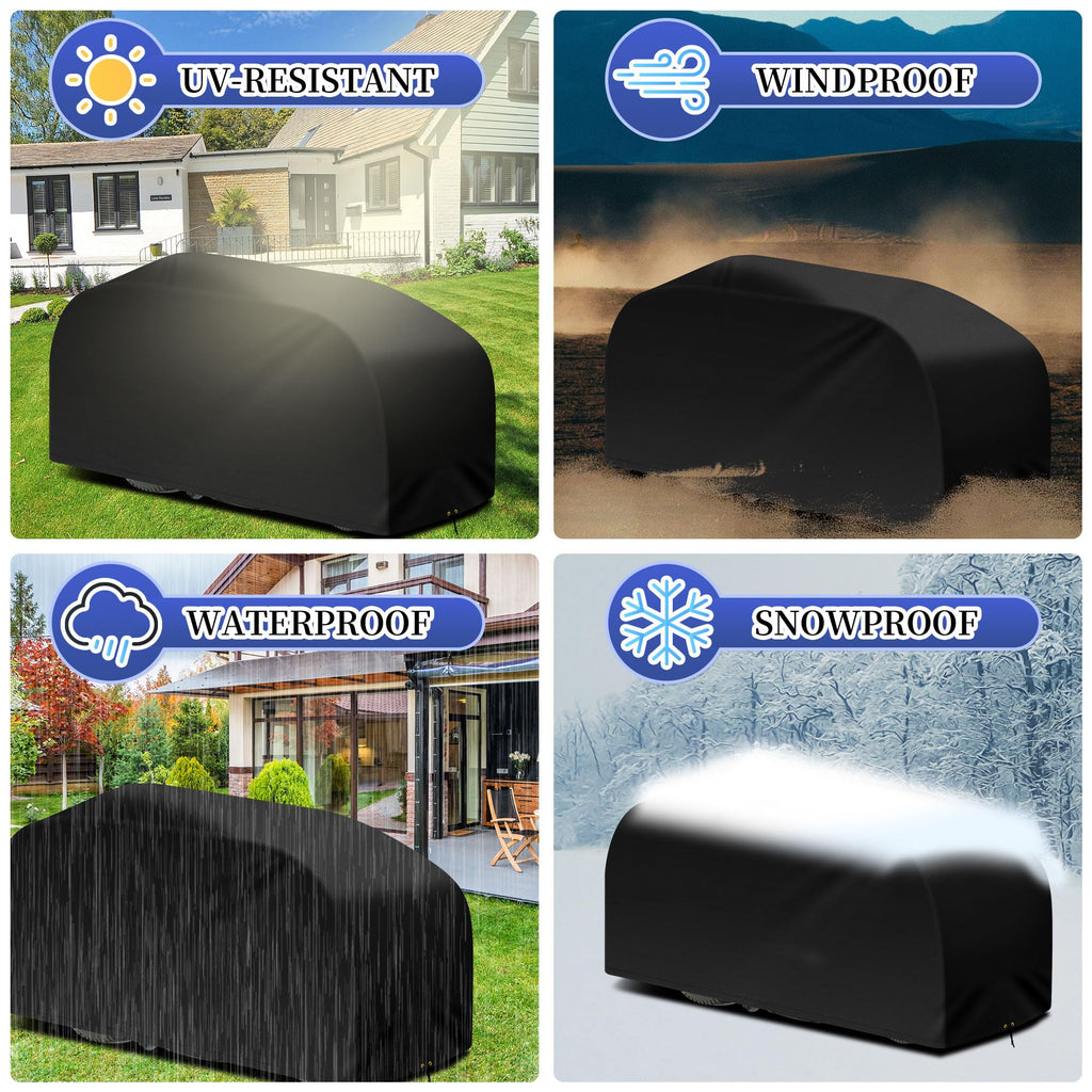 RICHIE Riding Lawn Mower Cover | Waterproof 420D Oxford Garden Tractor Cover