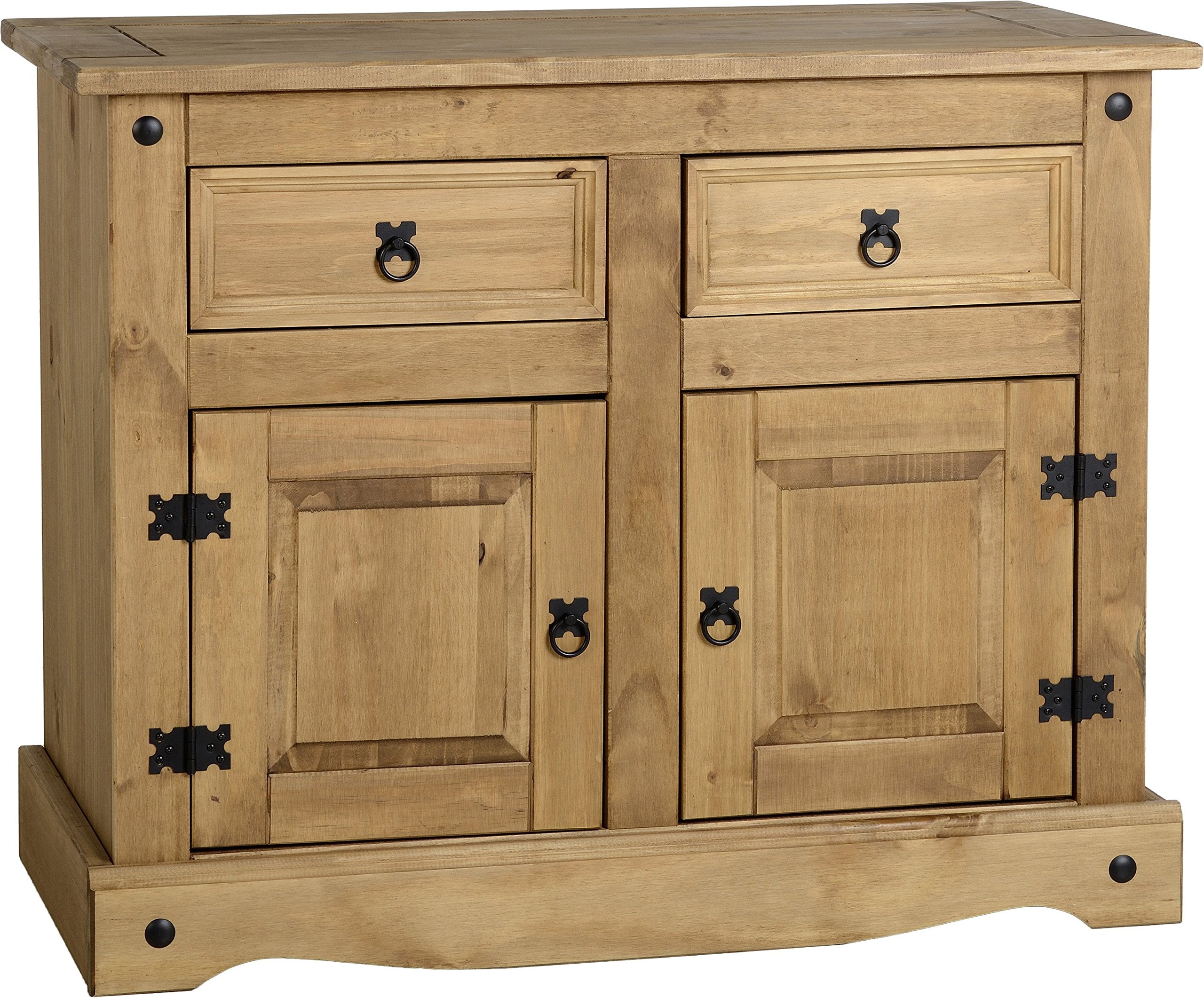 Seconique Corona Pine Sideboard – 2 Door 2 Drawer Storage Cabinet