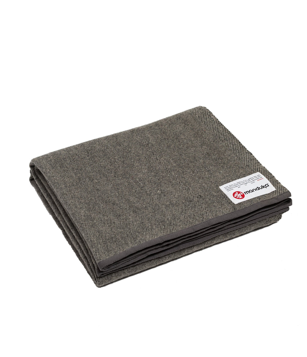 Manduka Recycled Wool Yoga Blanket – Soft Sustainable Prop, Sediment