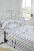Rapport Candy Stripe King Bedding Set – 100% Brushed Cotton Sheets