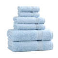 Jolof Store Egyptian Cotton 6-Piece Bath Towel Set | Light Blue | Plush