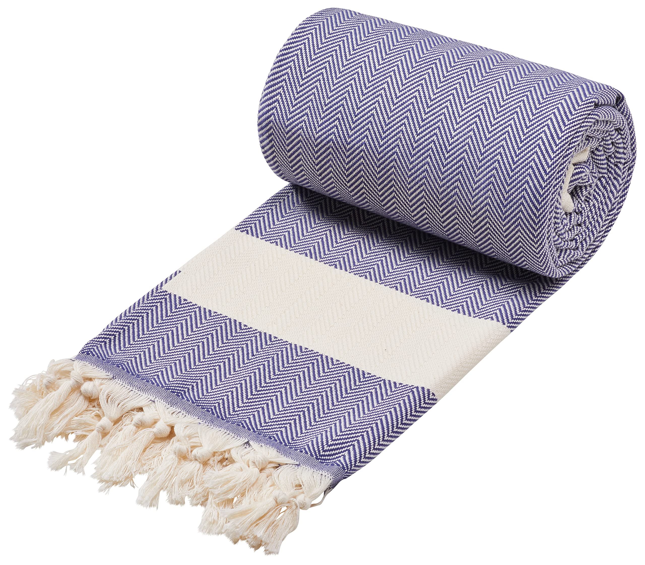 Sowel XXXL Hammam Beach Towel | 100% Cotton 200x240cm | Navy Blue
