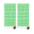 KZY LONDON Turkish Beach Towel 2 Pack – Large Organic Cotton Hammam Towels